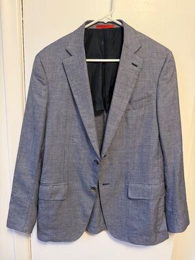 Isaia Napoli Light Blue Textured Sport Coat